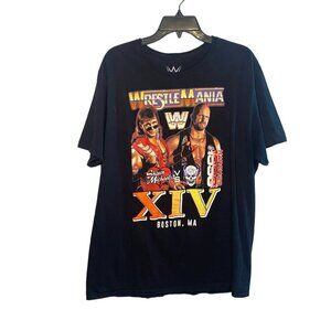 Mad Engine WrestleMania XIV Tee Men's Size XL Short Sleeve Black Front Design
